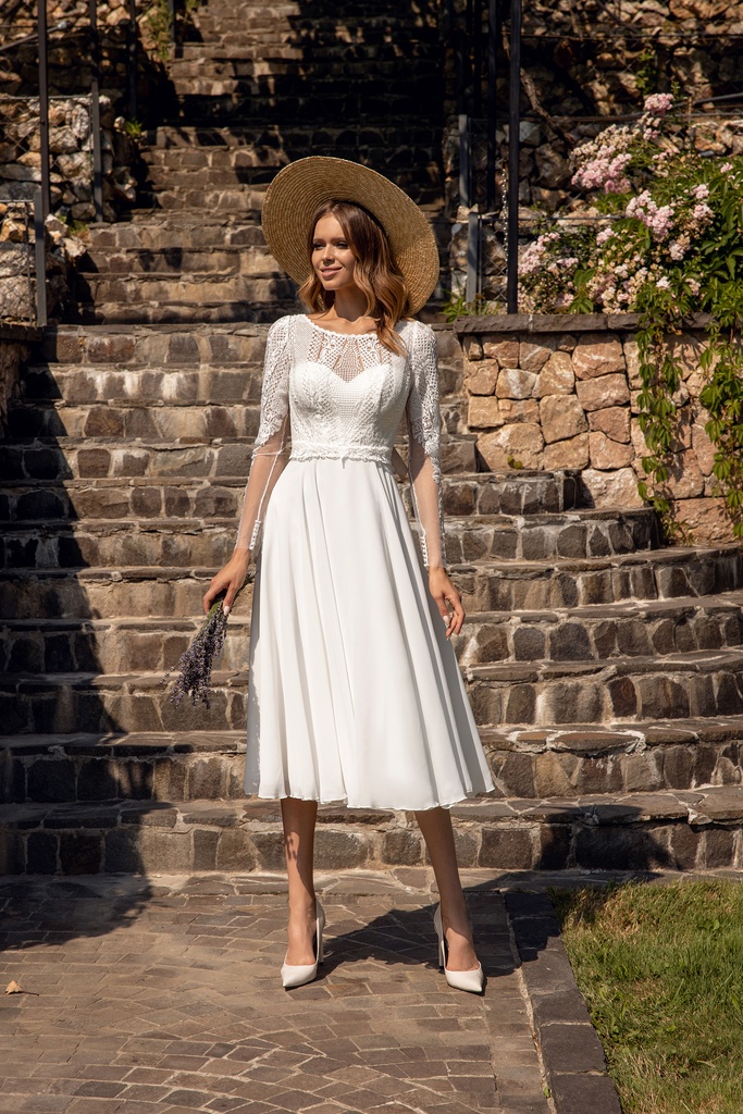 8022 short chiffon skirt